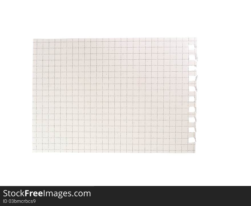 An image of sheet of paper on white