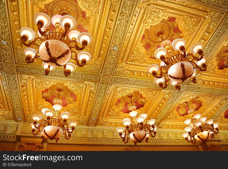 The ceiling lights