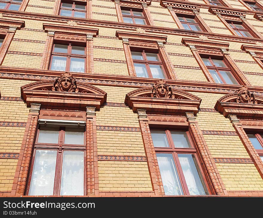 Old brick front in Neukölln