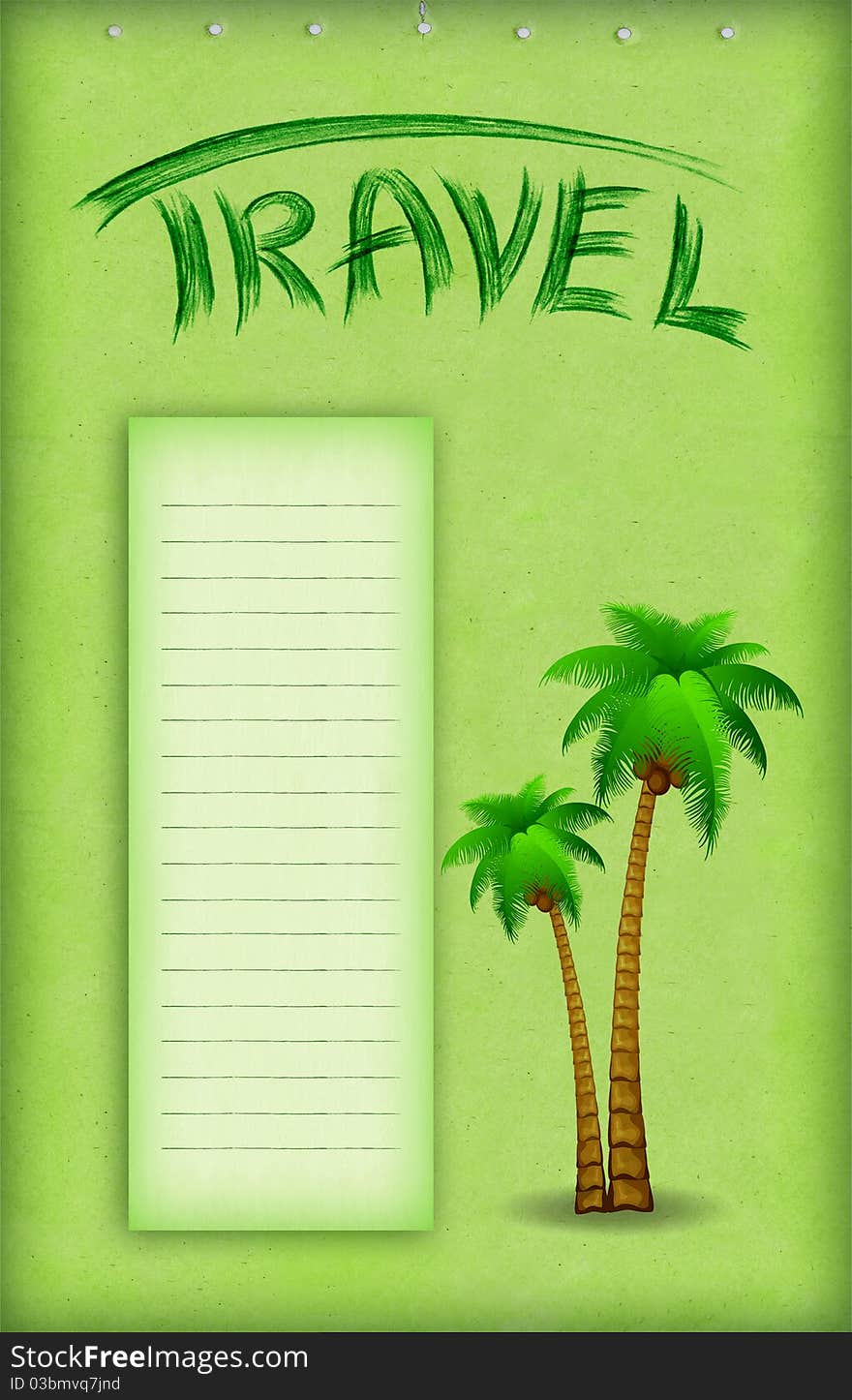 Vacation background with palm