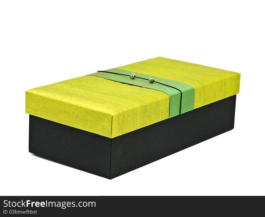 Green silk box.