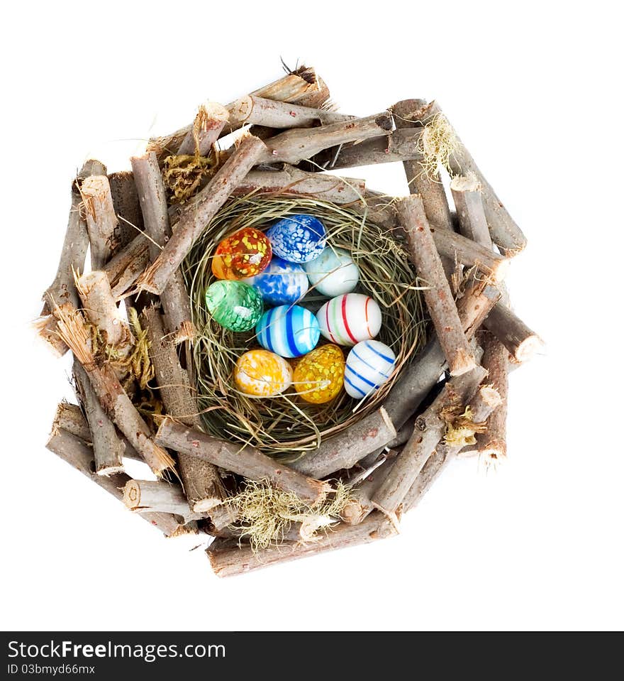 Bird's Nest with Easter Eggs