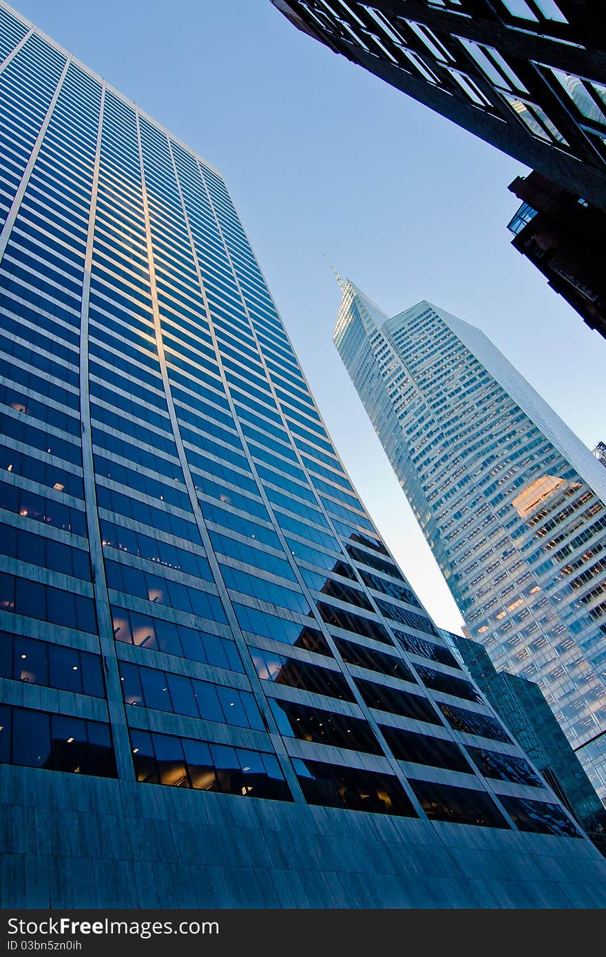 Buildings view from downtown Manhattan, New York City. Buildings view from downtown Manhattan, New York City