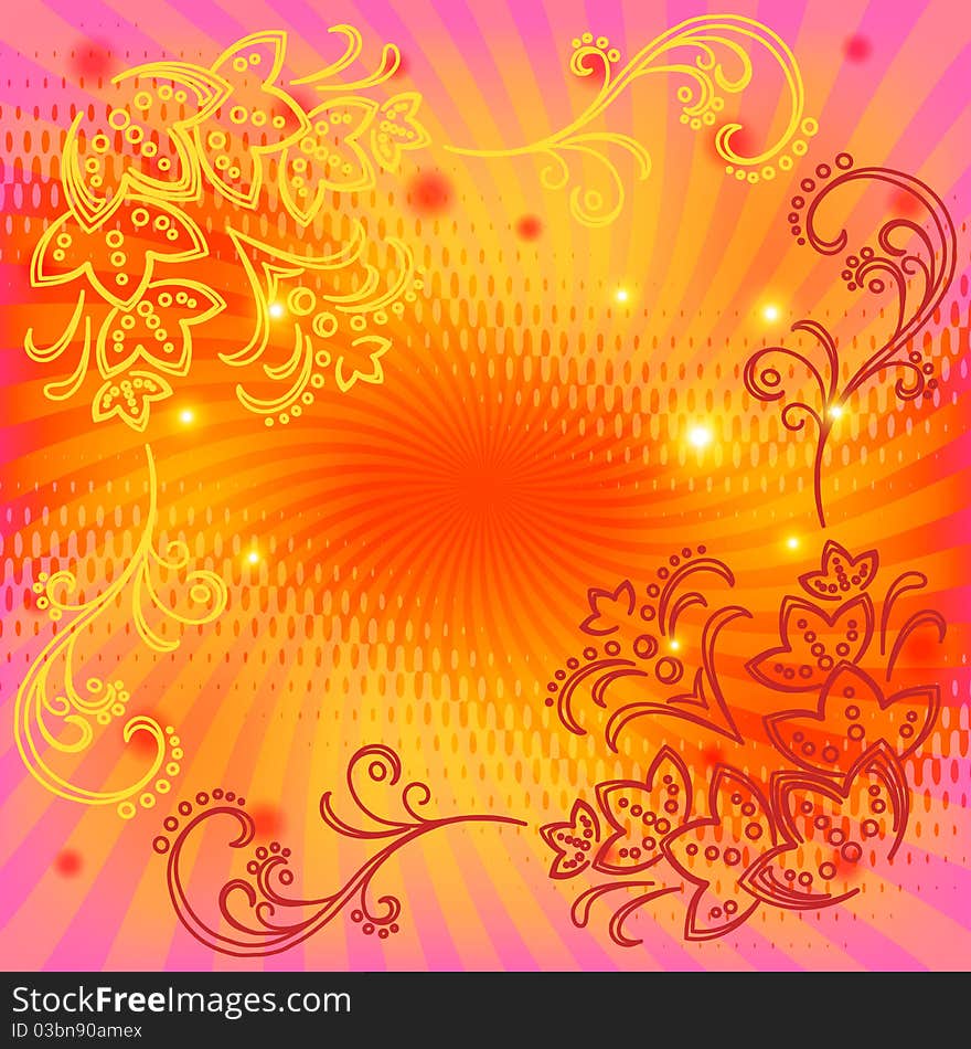 Background Pink With A Flower Pattern