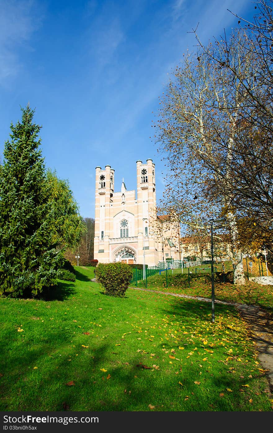 Church in Lubliana Slovenia. Autumn 2010