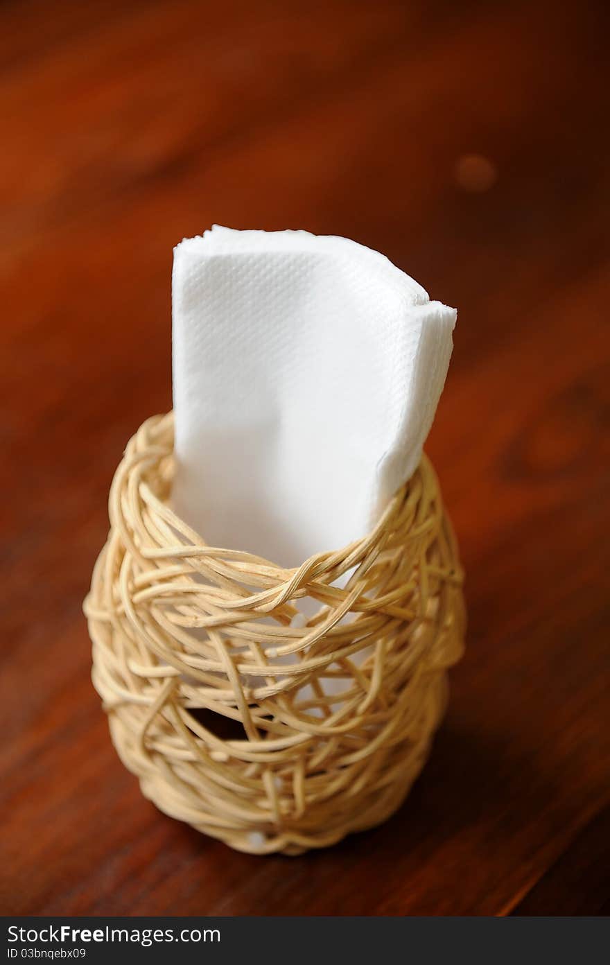 Box of tissue on table