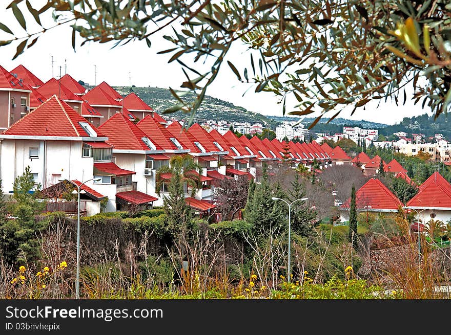 Gabled red roofs