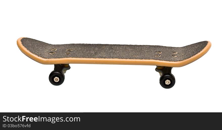 A fingerboard isolated on white