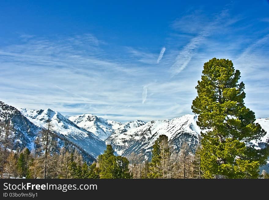 High mountains - Alps in winter time