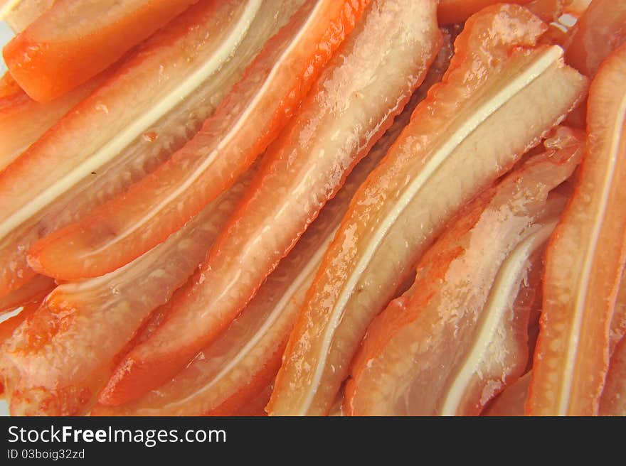 Close-up chinese dish pig ear