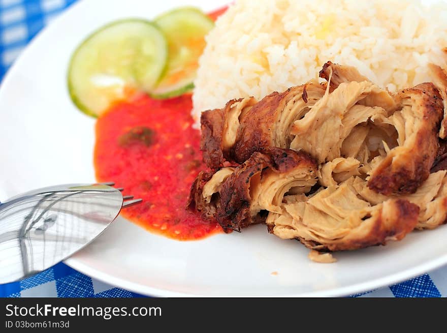 Vegetarian chicken rice delicacy