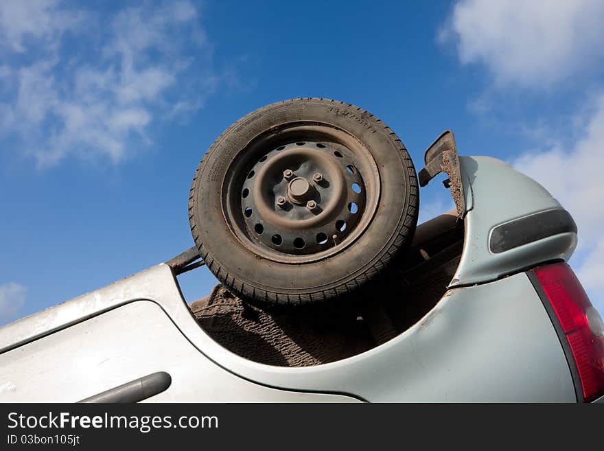 Car Turned Upside-down, Detail