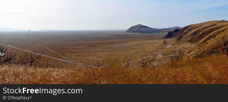 Panorama Khasansky marshes.