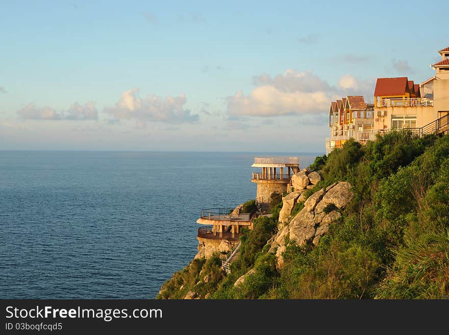 Chinese seashore taking vacation villa