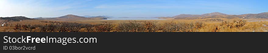 Panorama Polusolenogo Lake In Winter.