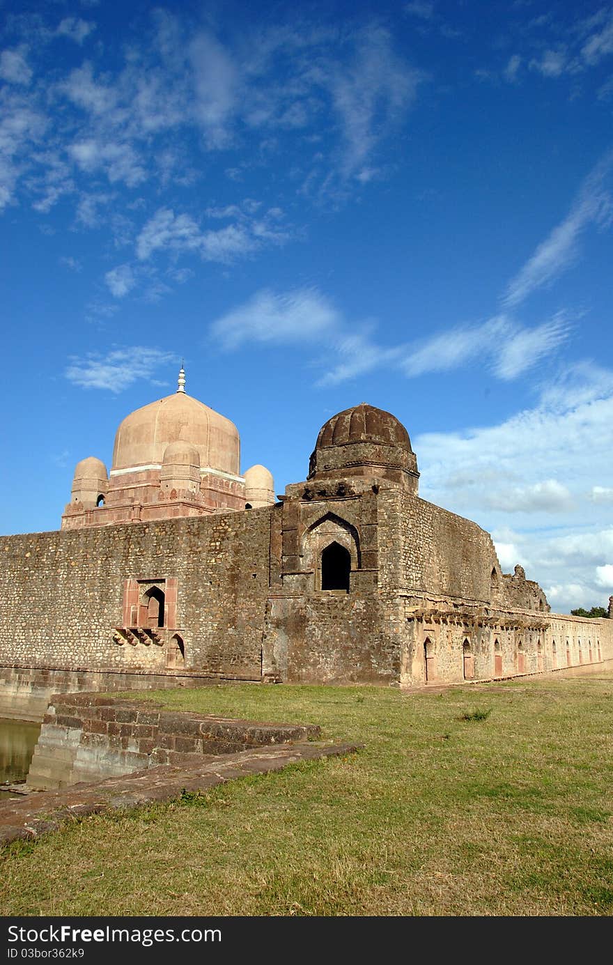 January 08th, 2011 Mandu,Madhya Pradesh, India-A view of a ruin fort of the Mandu. January 08th, 2011 Mandu,Madhya Pradesh, India-A view of a ruin fort of the Mandu