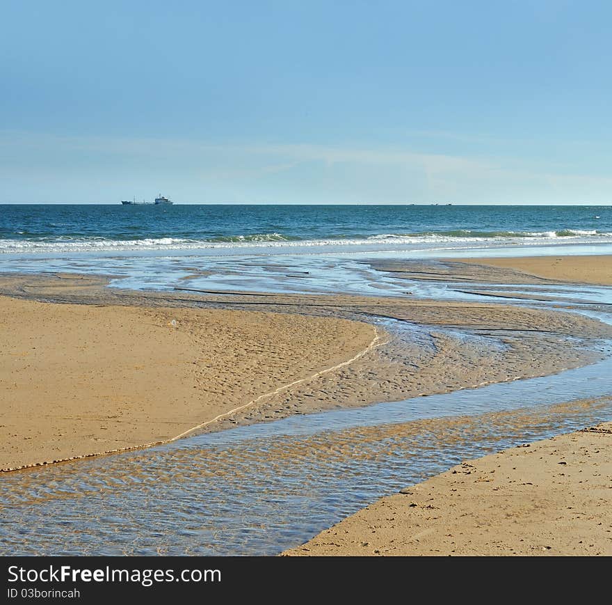 Beach and tropical sea background