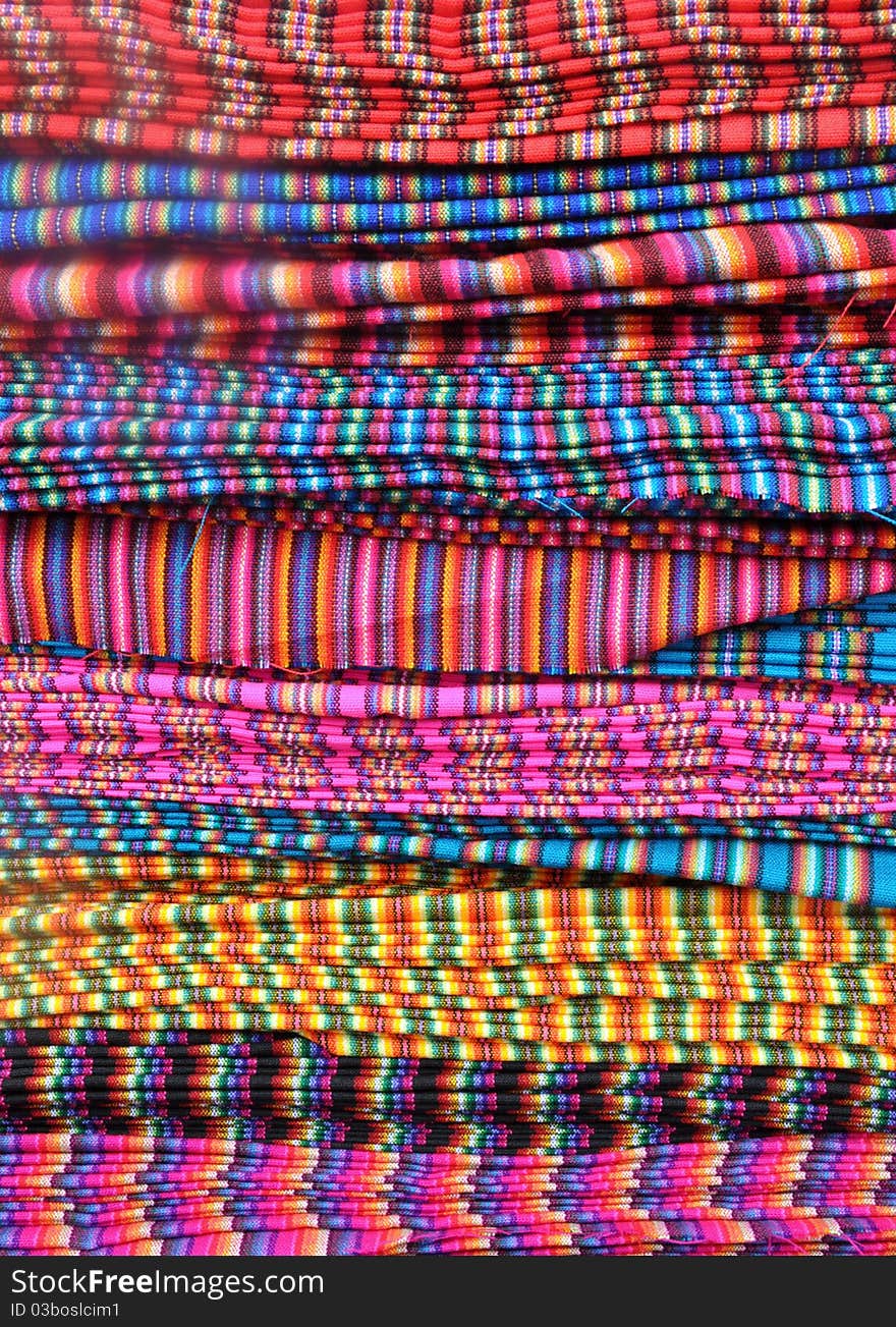 Traditional Patterned Fabric in Ecuador