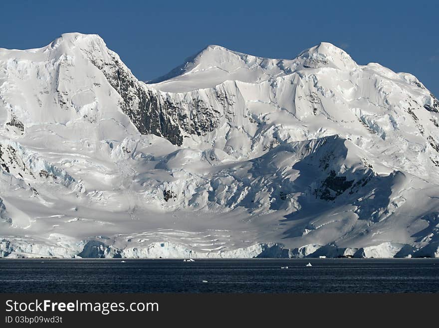 Cuverville Island in Antarctica peninsula. Cuverville Island in Antarctica peninsula