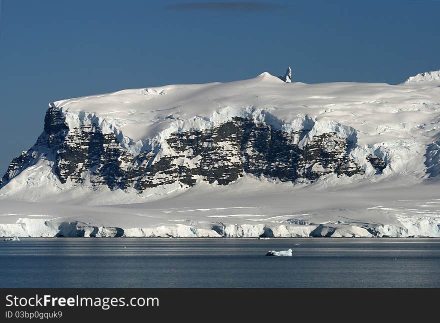 Cuverville Island in Antarctica peninsula. Cuverville Island in Antarctica peninsula