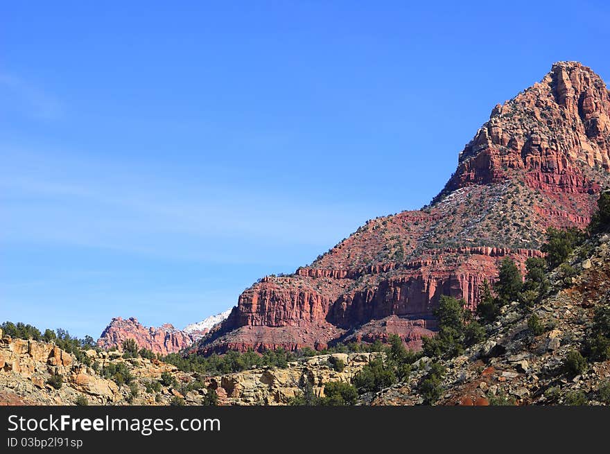 Zion National Park - Coalpits Wash Trail in winter