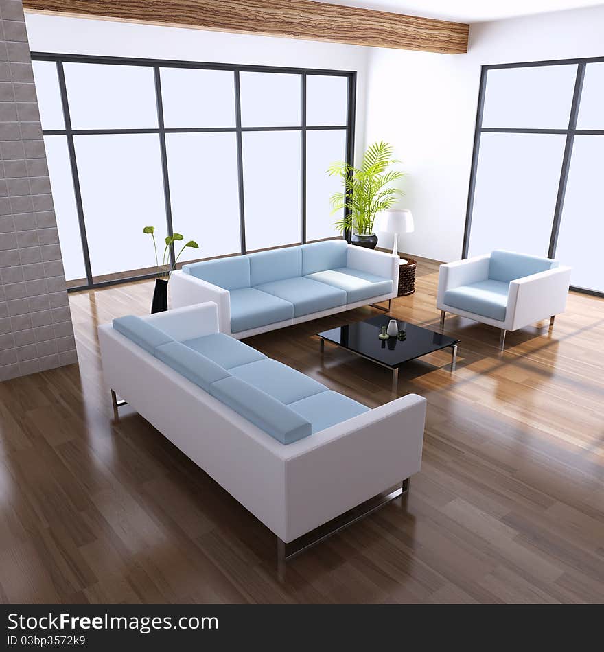 The 3d rendering indoor sitting room. The 3d rendering indoor sitting room