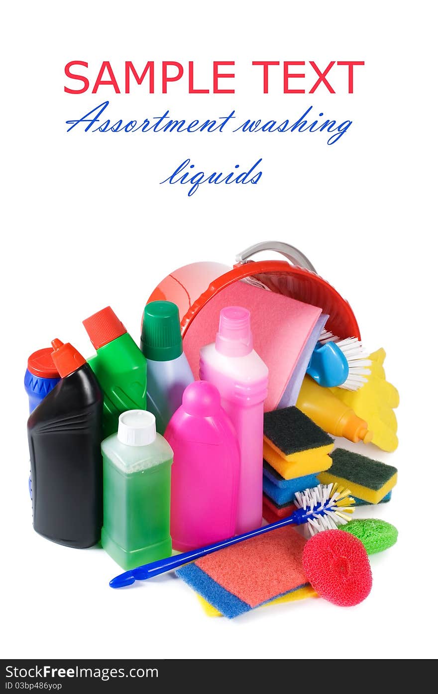 Assortment of means for cleaning isolated