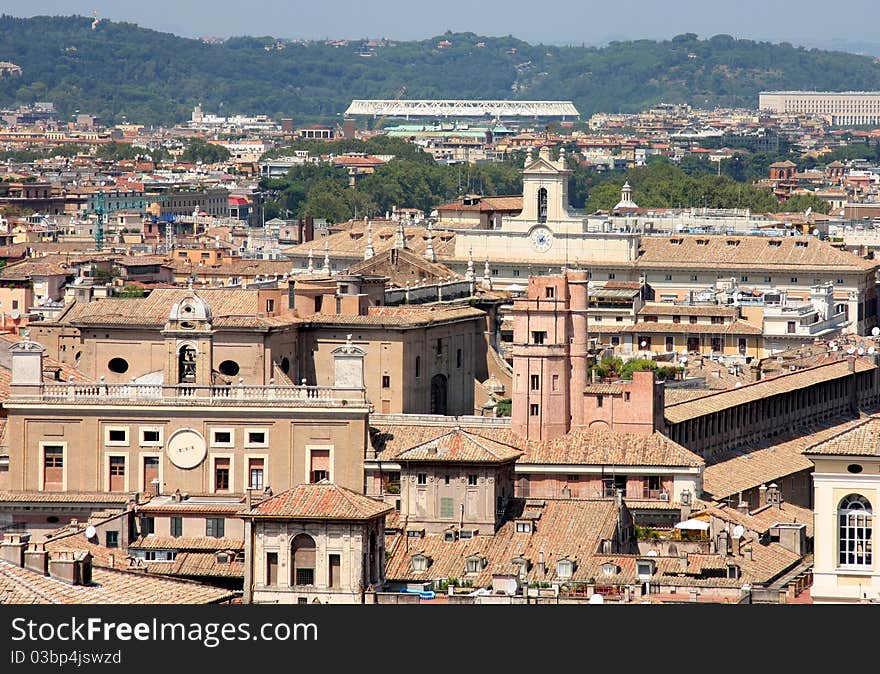 View of panorama Rome, Italy