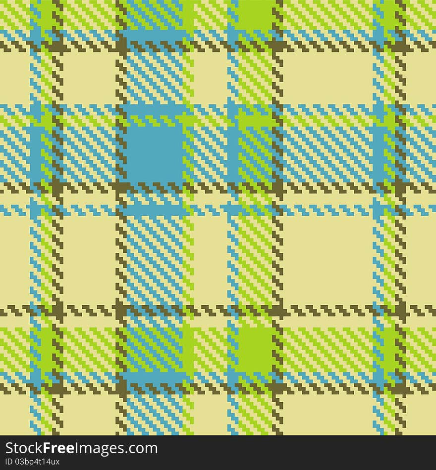 Seamless checkered green blue brown pattern. Seamless checkered green blue brown pattern