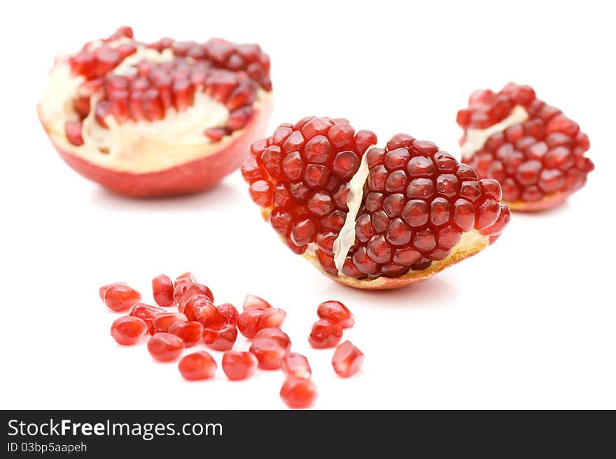 Pomegranate Isolated On White