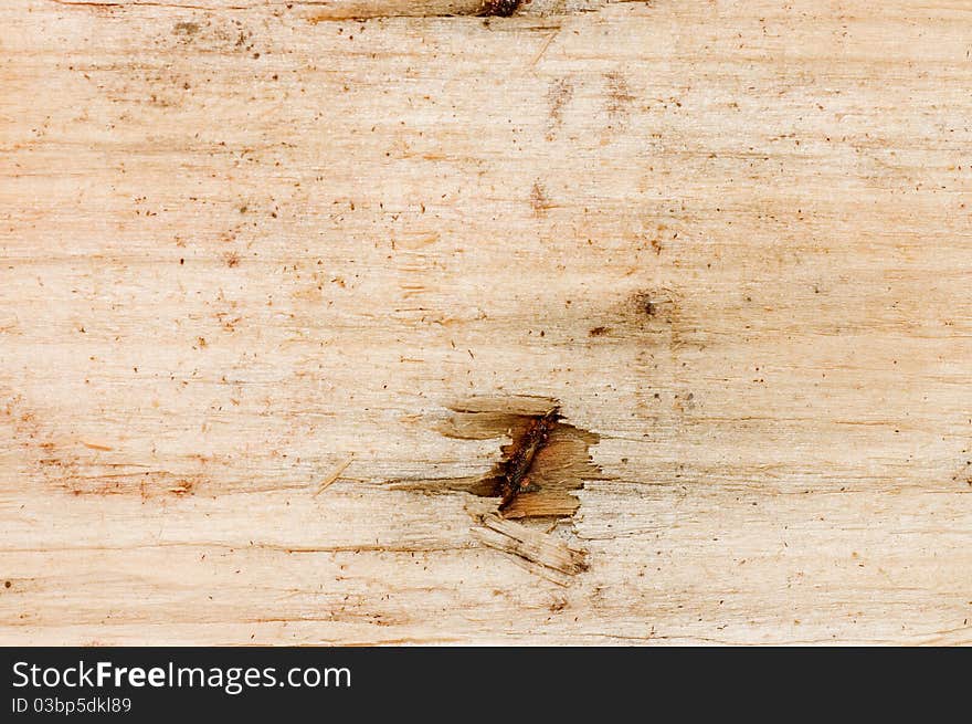 Structure of a wooden board close up