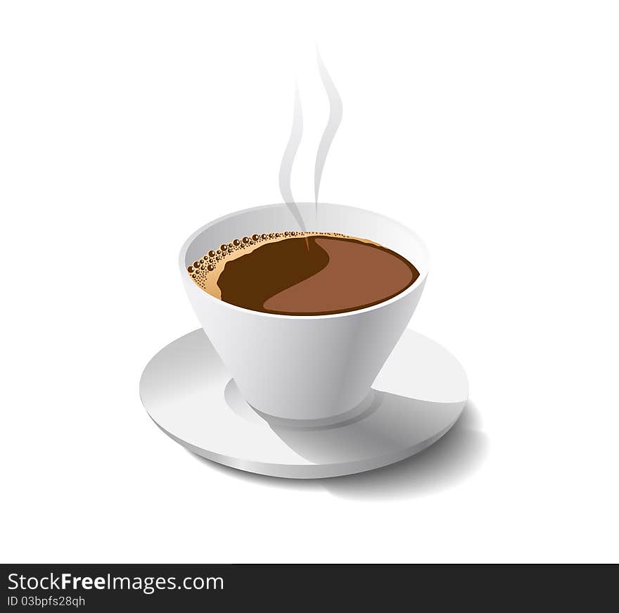 Morning cup of fragrant coffee is shown in the picture. Morning cup of fragrant coffee is shown in the picture.