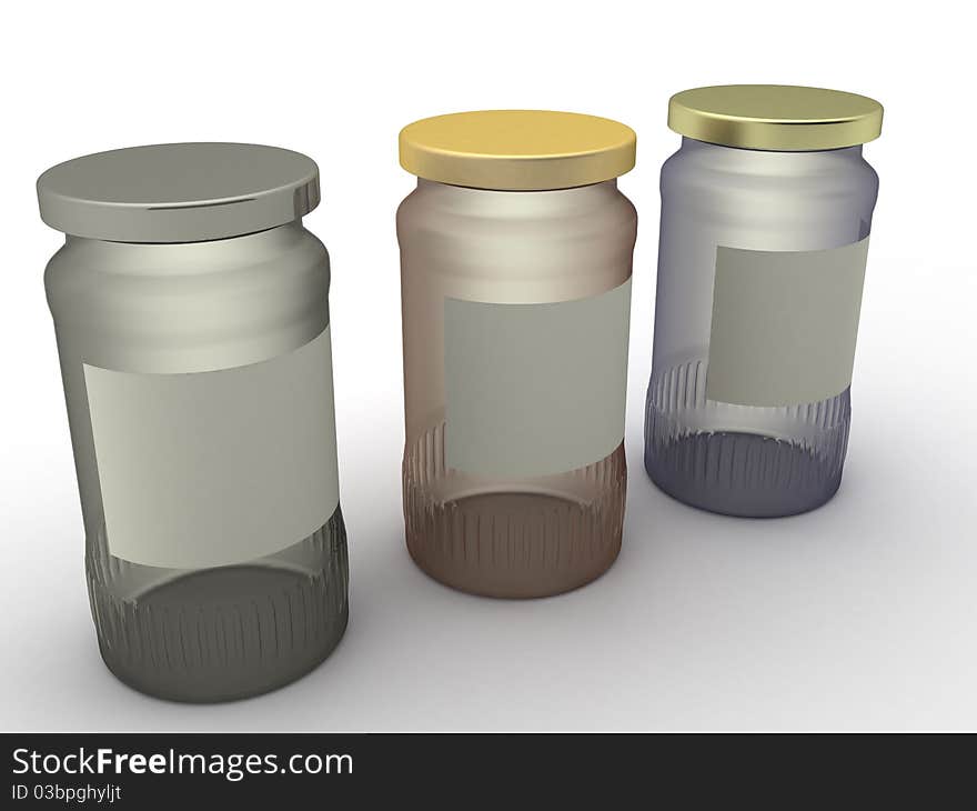 Three Jars Of Different Glasses â„–3