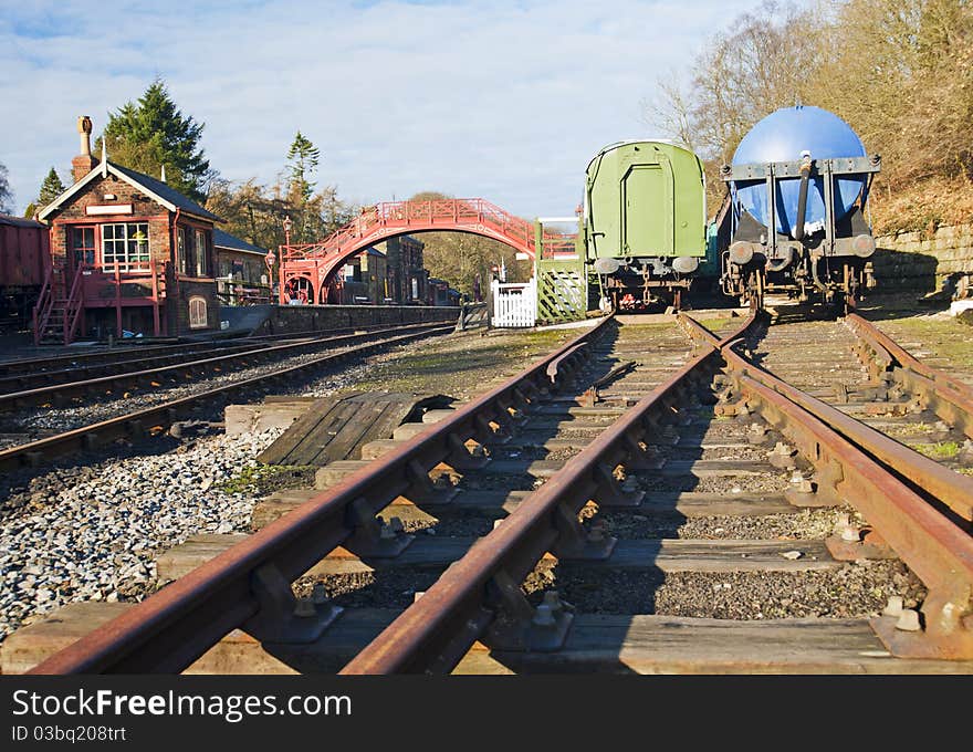 Traditional railway stock in a siding