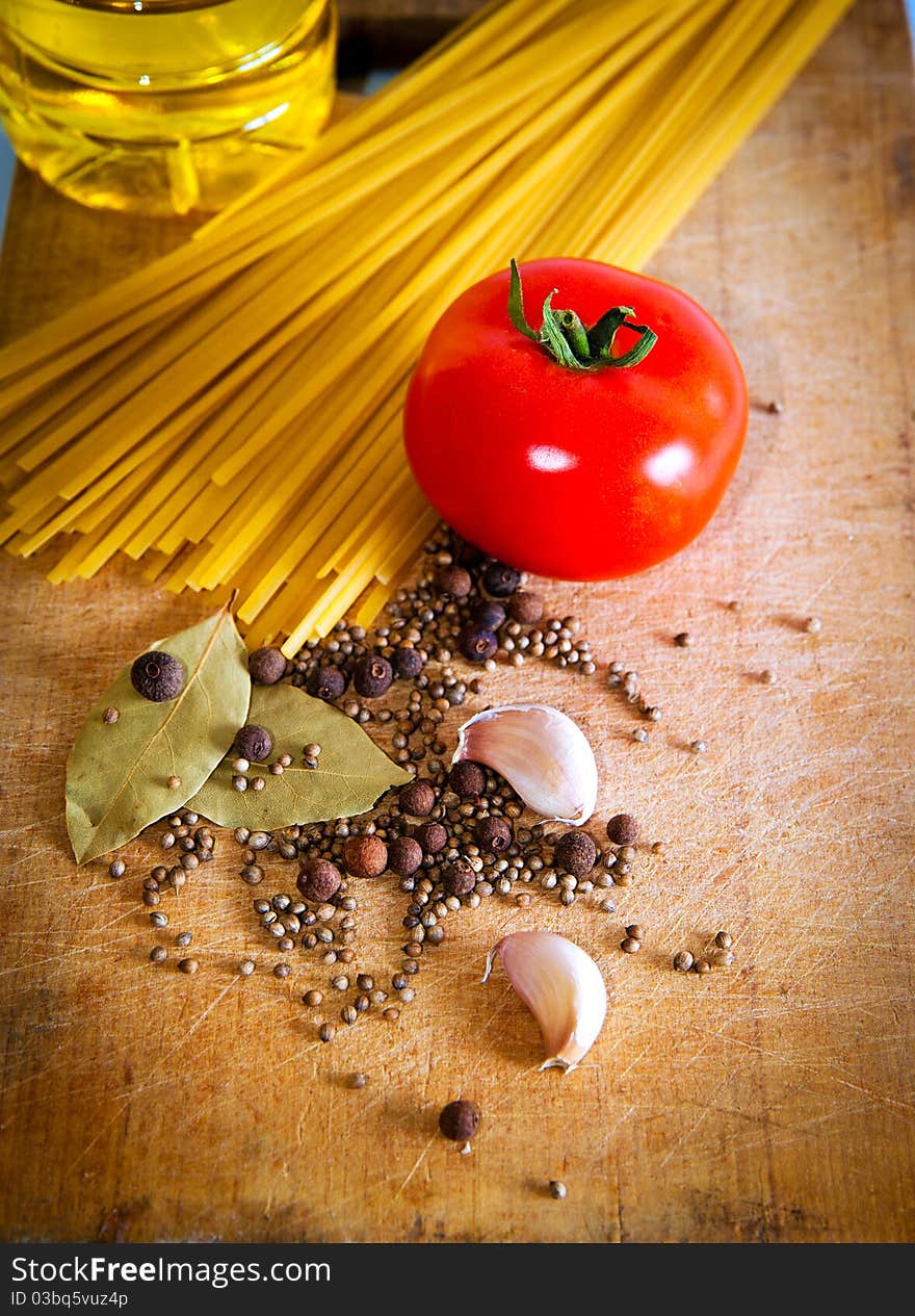 Pasta and red tomato