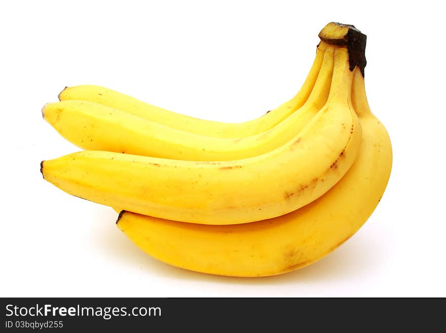 Bunch of bananas isolated on white background