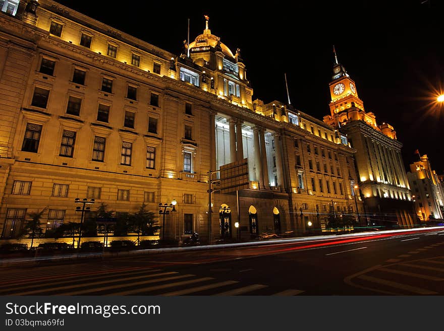 The night scenes of Bund. The night scenes of Bund