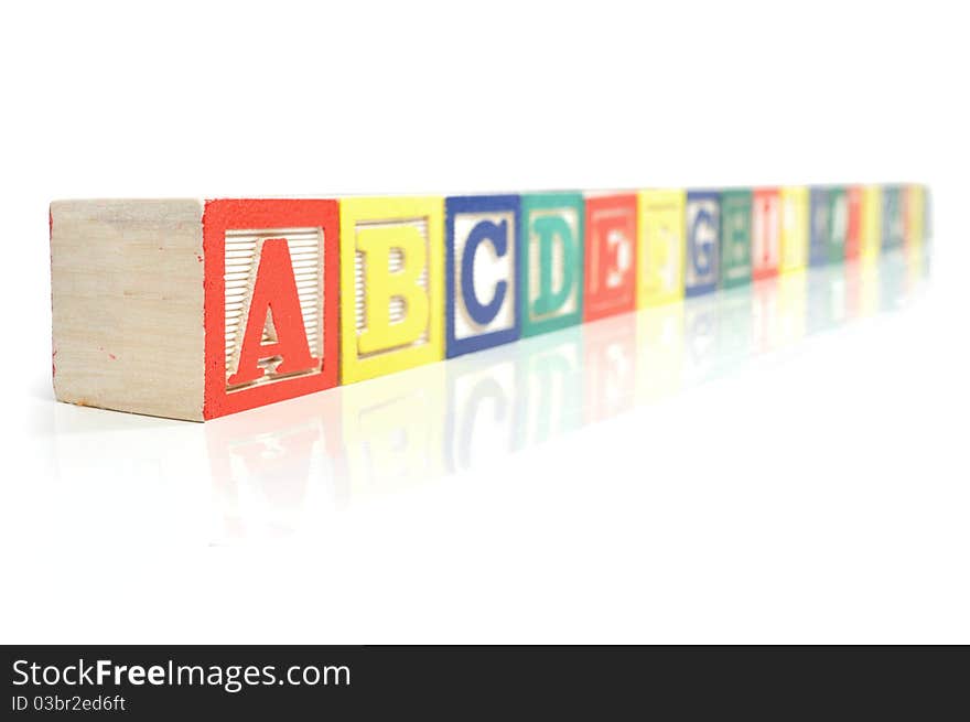 Letter blocks forming the alphabet. Letter blocks forming the alphabet