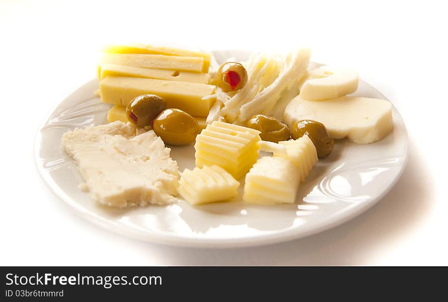 Turkish cheese and olives