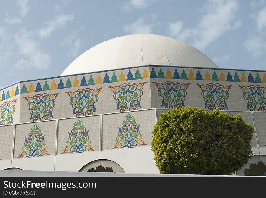 Building of heritage village in Abu Dhabi, UAE.