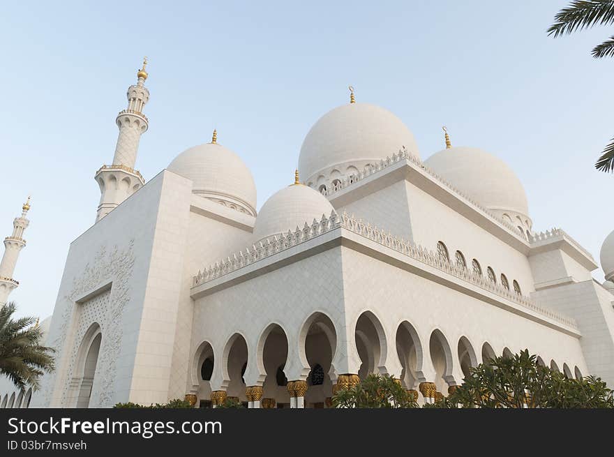 Grand Mosque in Abu Dhabi in UAE.