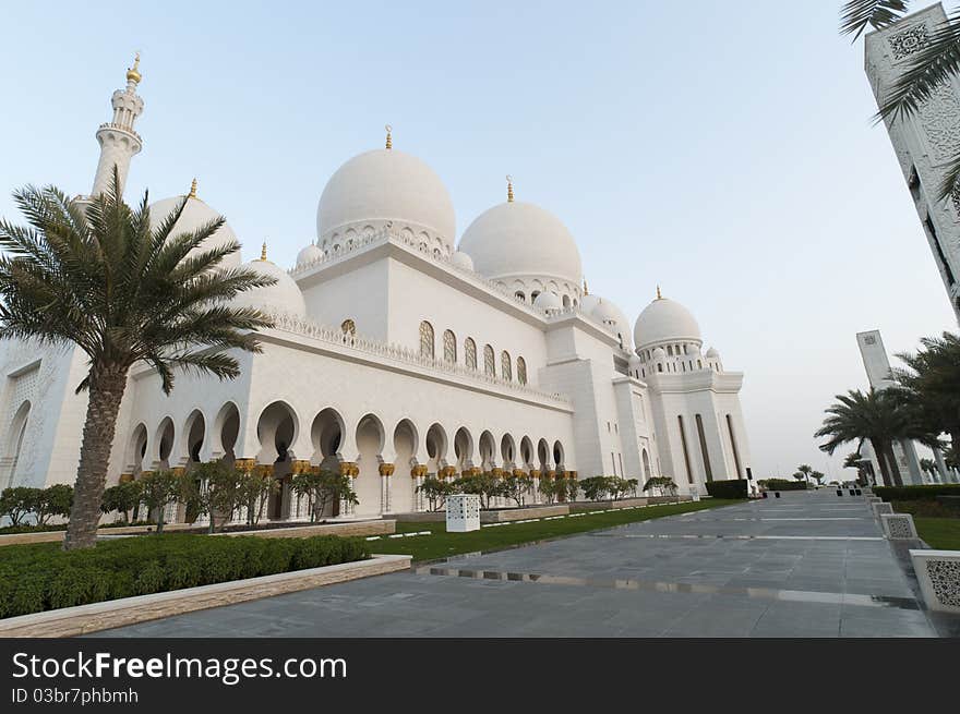 Grand Mosque in Abu Dhabi in UAE.