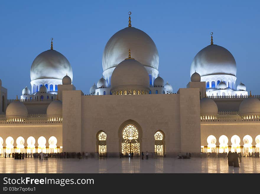 Grand Mosque in Abu Dhabi in UAE.