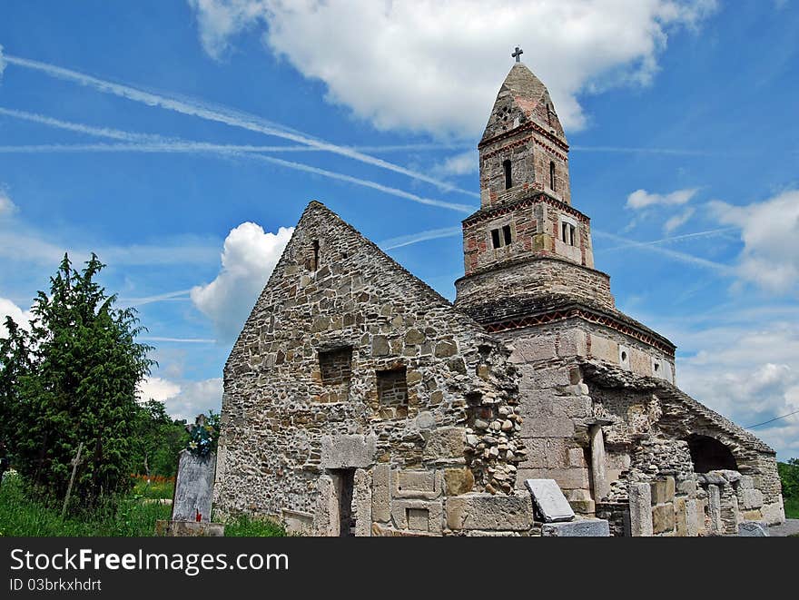 St. Nicolae Stone Church from Densus, Romania. It is the oldest Byzantine-rite church from Romania, soon to be entered in the UNESCO heritage. St. Nicolae Stone Church from Densus, Romania. It is the oldest Byzantine-rite church from Romania, soon to be entered in the UNESCO heritage