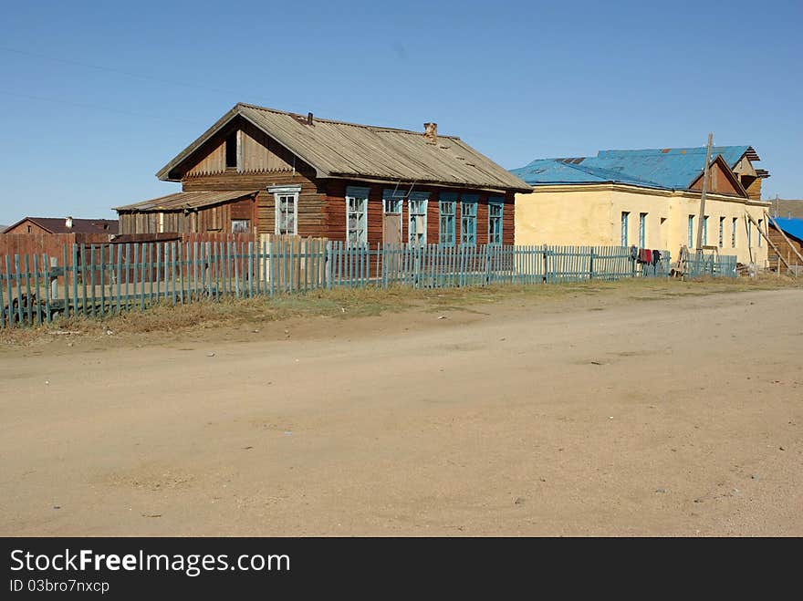 A small village in Mongolia, in Asia