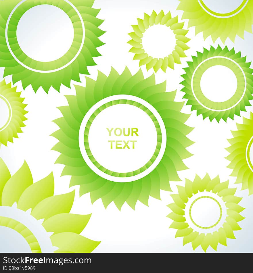 Bright abstract background of several green of gears. Bright abstract background of several green of gears