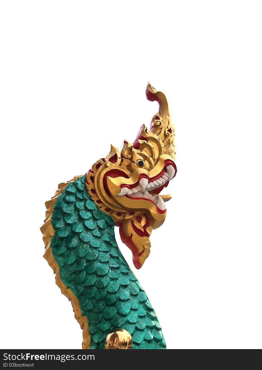 Head of Golden Naga Statue