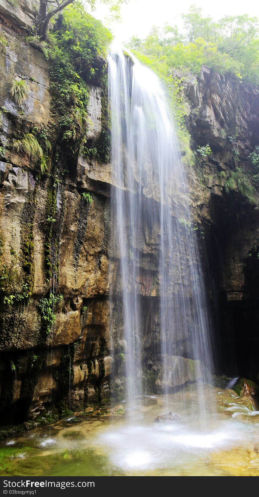 A crystalline mountain stream of Yuntai mountain. A crystalline mountain stream of Yuntai mountain