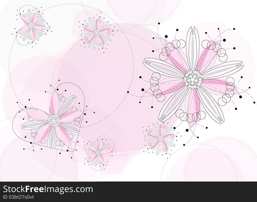 Abstract Flower Pattern Background