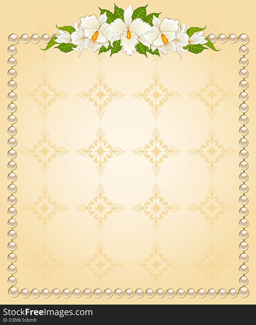 Background with beautiful flowers for a design